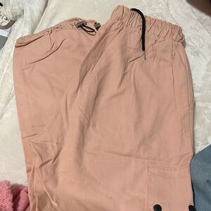 Peach Drawstring Pants